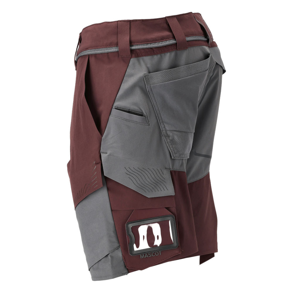 MASCOT® CUSTOMIZED Shorts Ultimate Stretch wasserabweisend Bordeaux/Anthrazit 22149