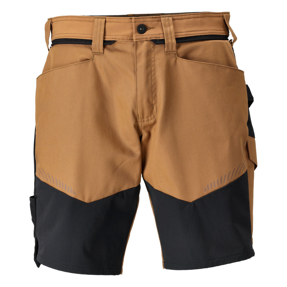 MASCOT® CUSTOMIZED Shorts mit Stretch Zones Nussbraun/Schwarz 25149