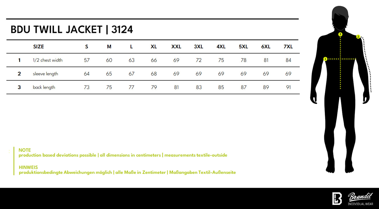 Brandit BDU Twill Jacket Übergangsjacke 3124