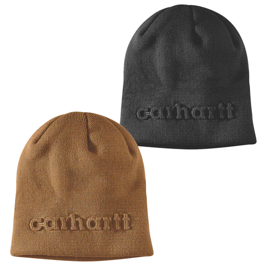 Carhartt Knit Embossed Beanie Wintermütze mit geprägtem Logo 107002