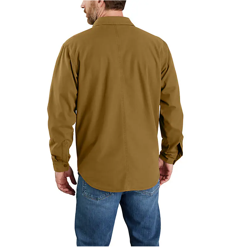 Carhartt Canvas Fleece Lined Shirt Jacket Overshirt Oak Brown 105419
