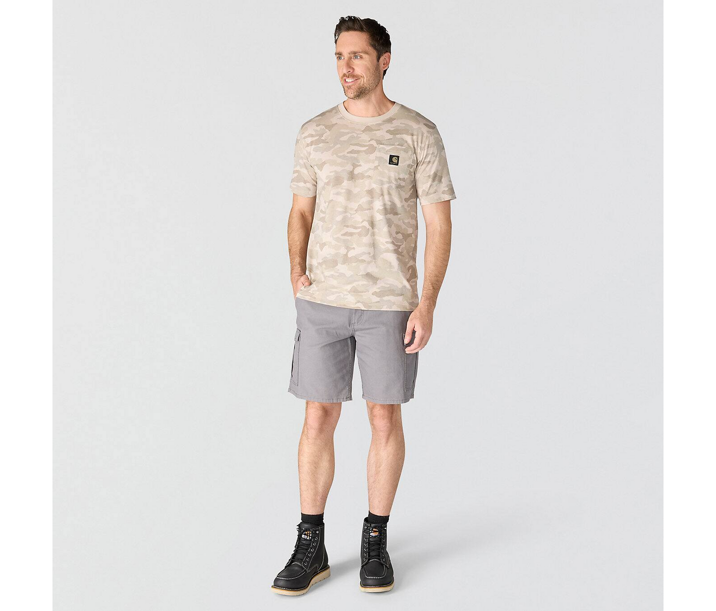 Carhartt Herren Irvine-T-Shirt mit Camouflage-Muster Relaxed Fit 107298