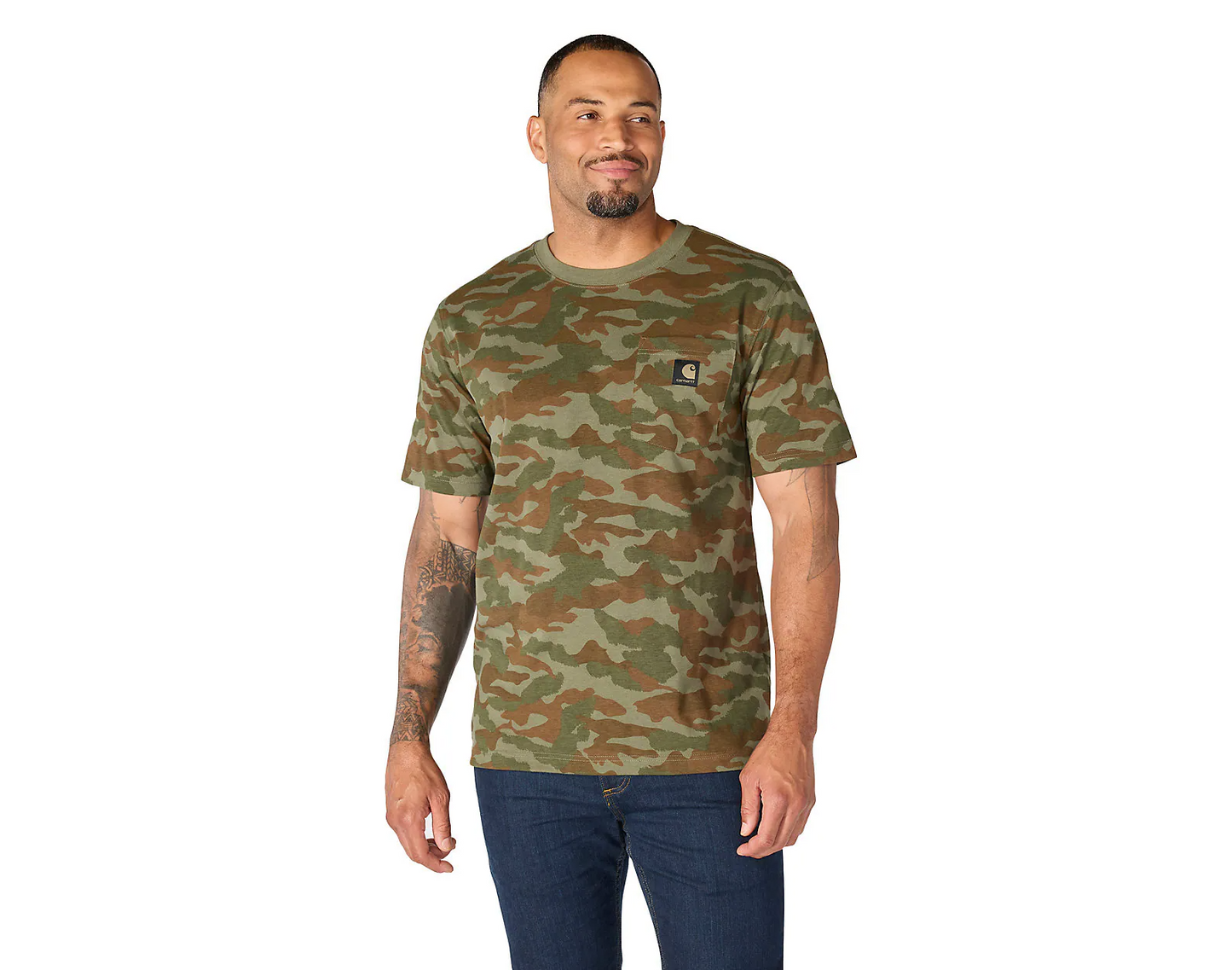 Carhartt Herren Irvine-T-Shirt mit Camouflage-Muster Relaxed Fit 107298