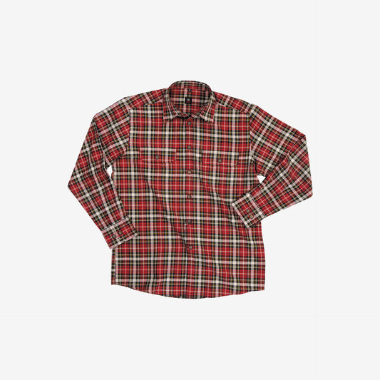 FHB Arbeitshemd Langarm Erhard Rot/Schwarz 90700