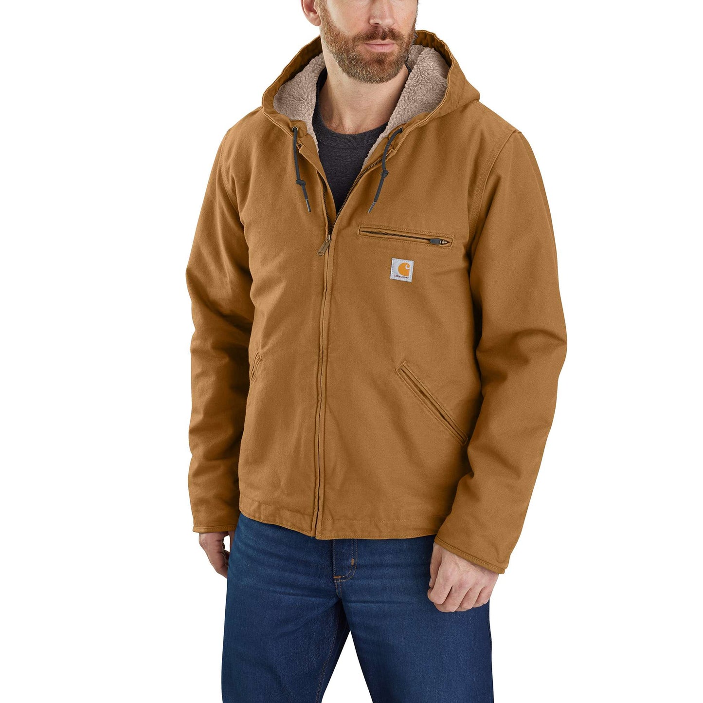 Carhartt Relaxed Fit Washed Duck Sherpa Lined Jacket 104392