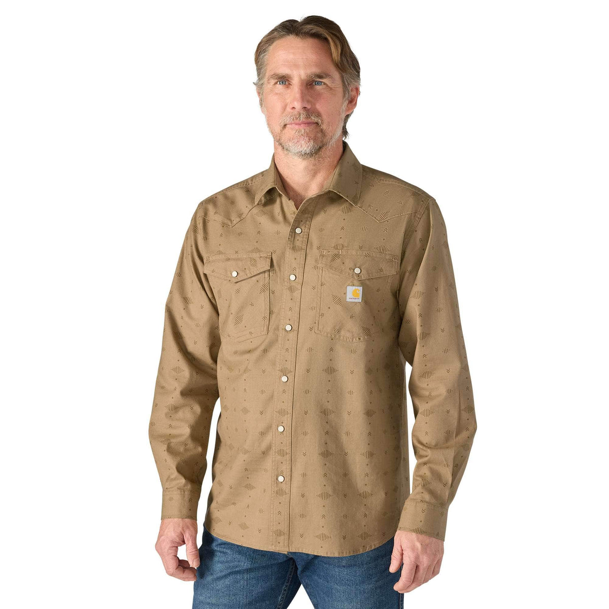 Carhartt Herren Flanellhemd Montana Bozeman Khaki 107016 – Relaxed Fit Karohemd