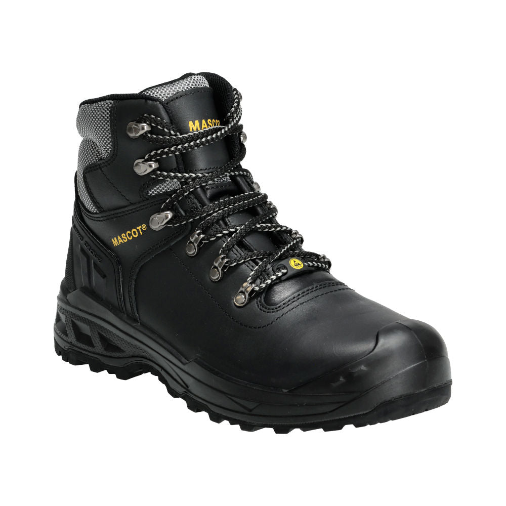 Mascot Sicherheitsstiefel Elbrus S3S Schwarz Leder F0074