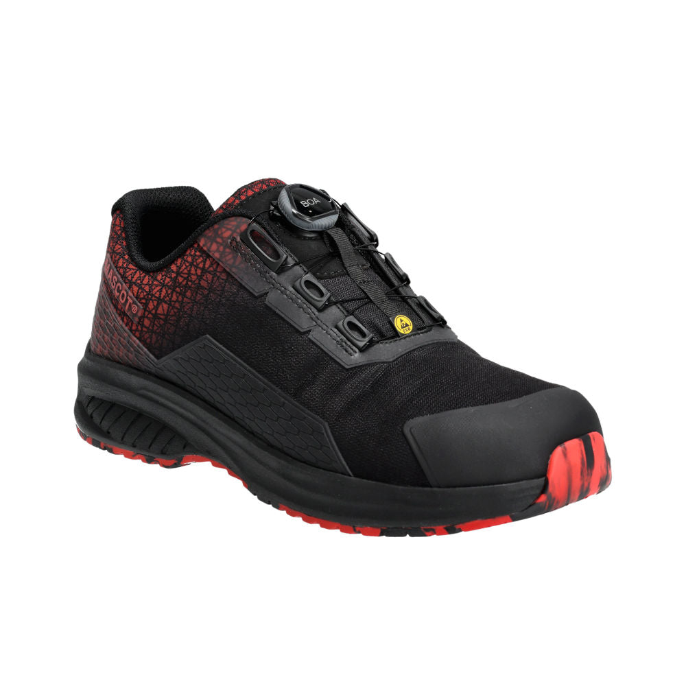 MASCOT® ACCELERATE Sicherheitsschuhe S3S mit BOA Schwarz/Rot F1501