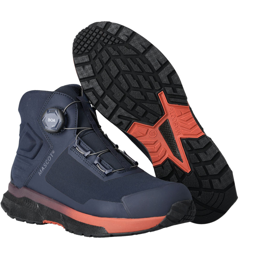 Mascot Sicherheitsstiefel S3S mit Boa Customized Schwarzblau/Bordeaux F1681