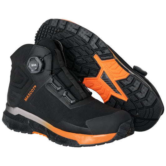 Mascot Sicherheitsstiefel S3S mit Boa Customized Schwarz/Orange F1681