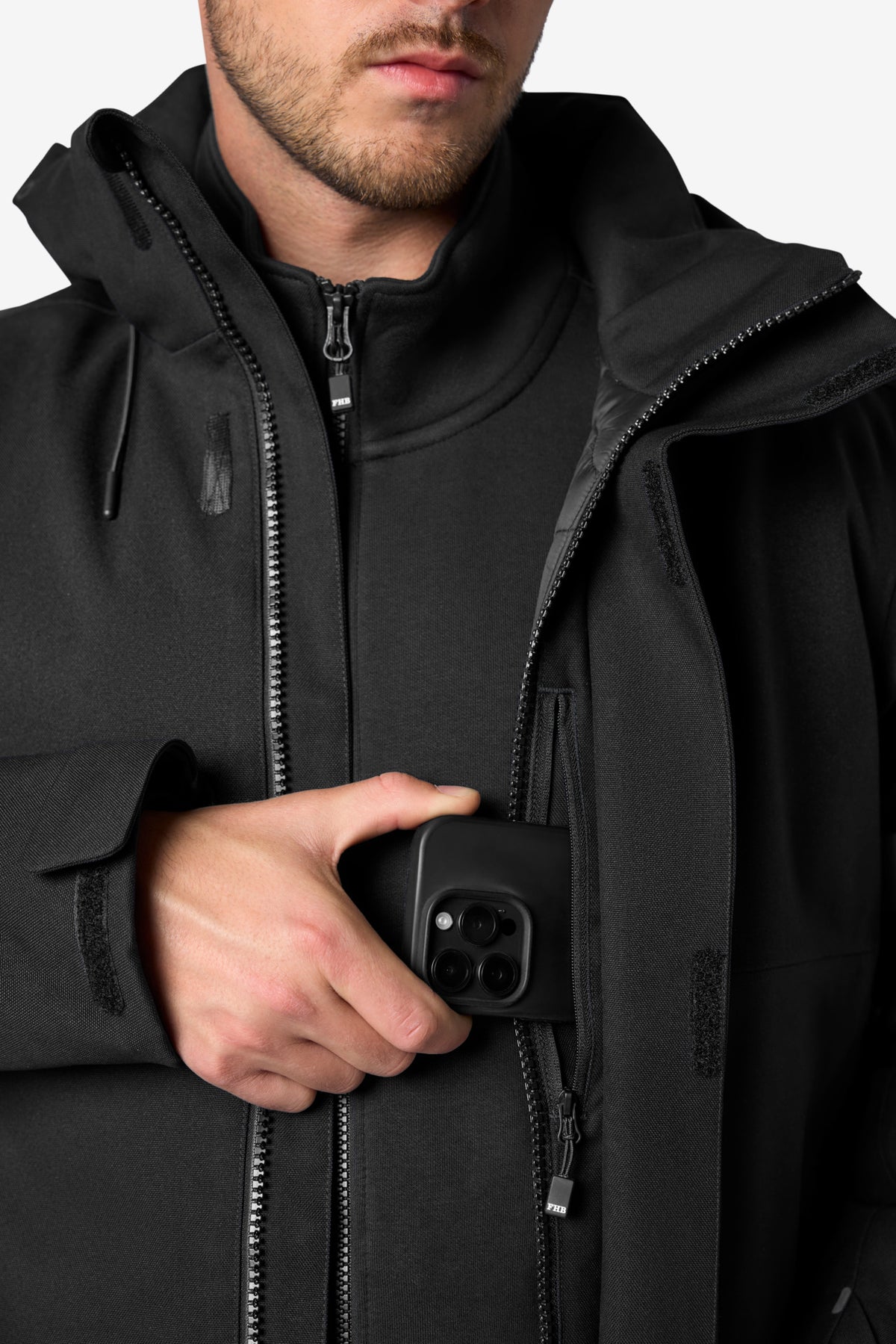 FHB Winterjacke ADRIAN 80236 Schwarz – Wasserdicht