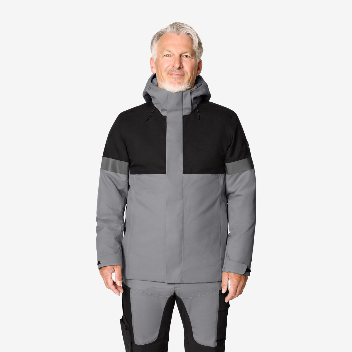 FHB Winterjacke ADRIAN 80236 Grau/Schwarz – Wasserdicht