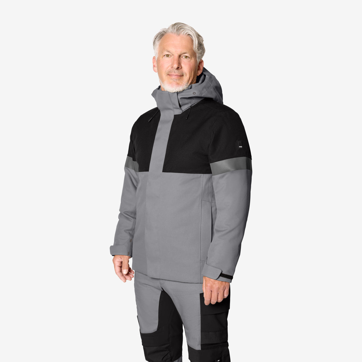 FHB Winterjacke ADRIAN 80236 Grau/Schwarz – Wasserdicht