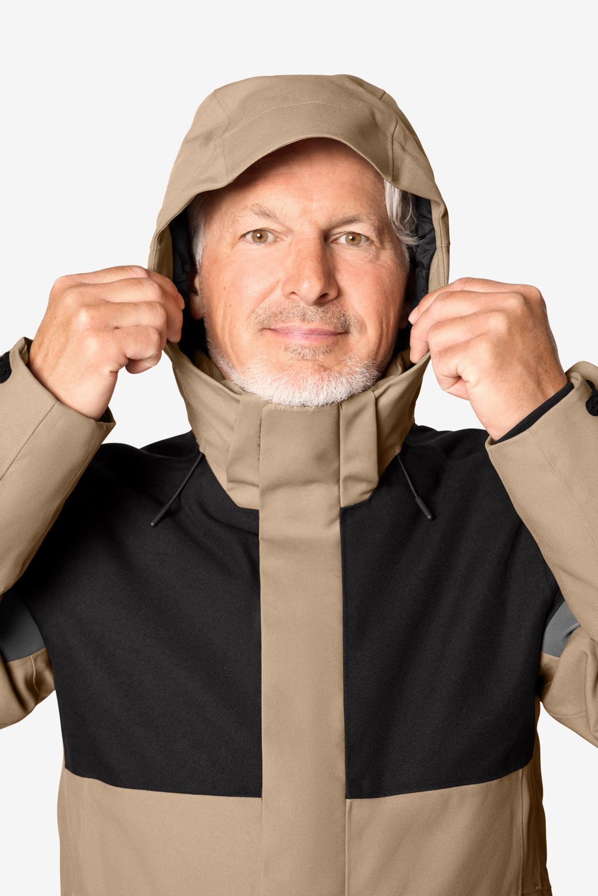 FHB Winterjacke ADRIAN 80236 Beige/Schwarz – Wasserdicht