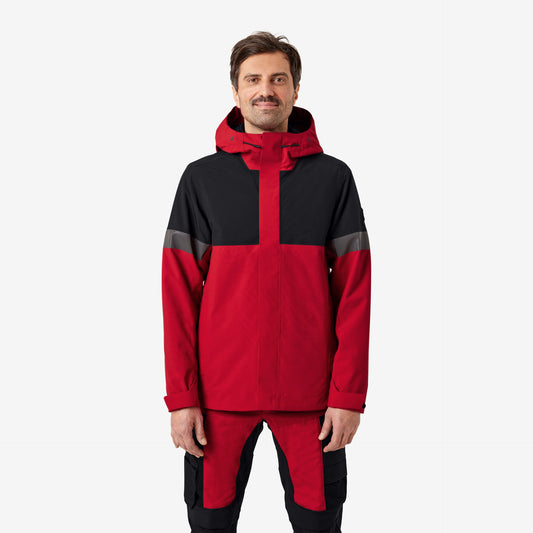 FHB Luca Regenjacke Hardshelljacke Rot/Schwarz 78136