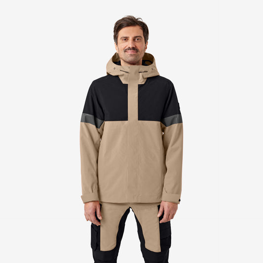 FHB Luca Regenjacke Hardshelljacke Beige/Schwarz 78136