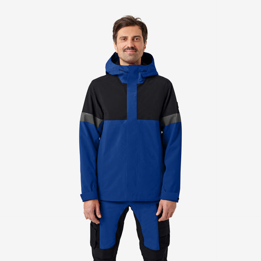 FHB Luca Regenjacke Hardshelljacke Royalblau/Schwarz 78136