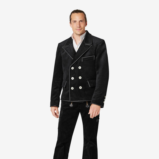 FHB Zunftsakko Trenkercord Dreidraht m. Echtleder Gerhard Schwarz 60614