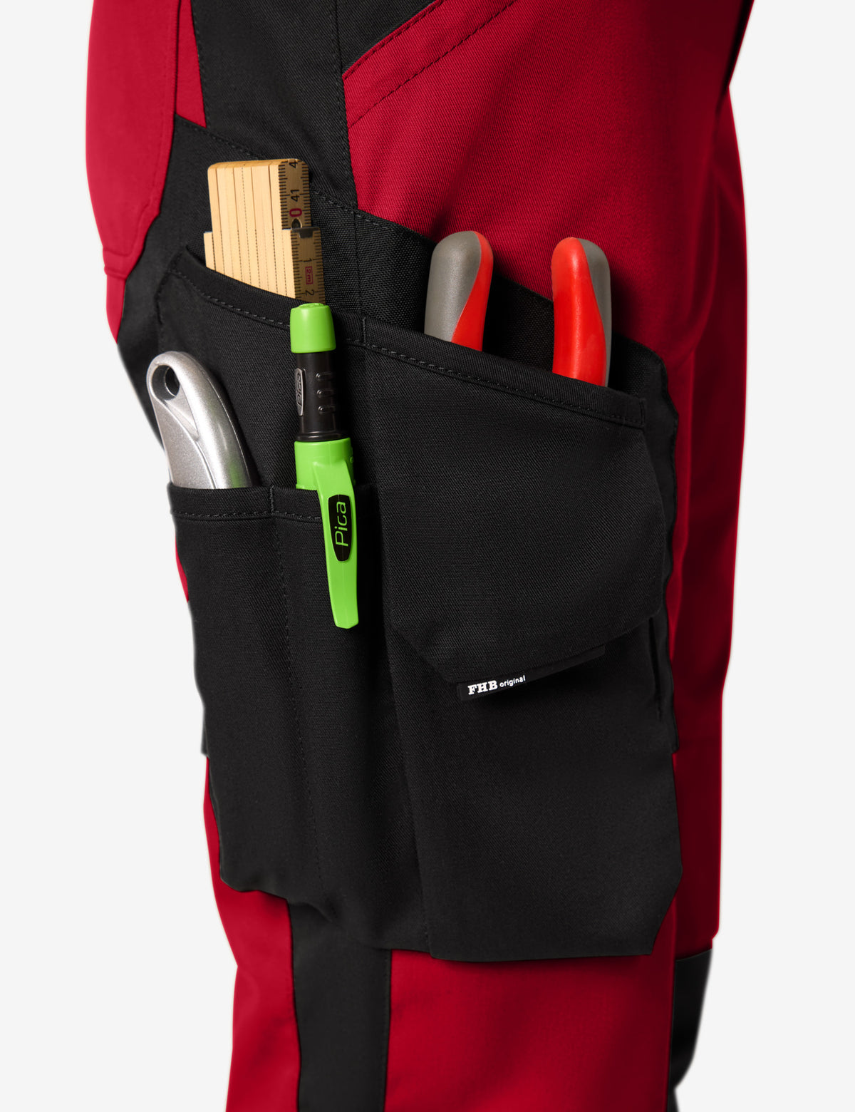 FHB Damen Arbeitshose Annette Rot/Schwarz 125610