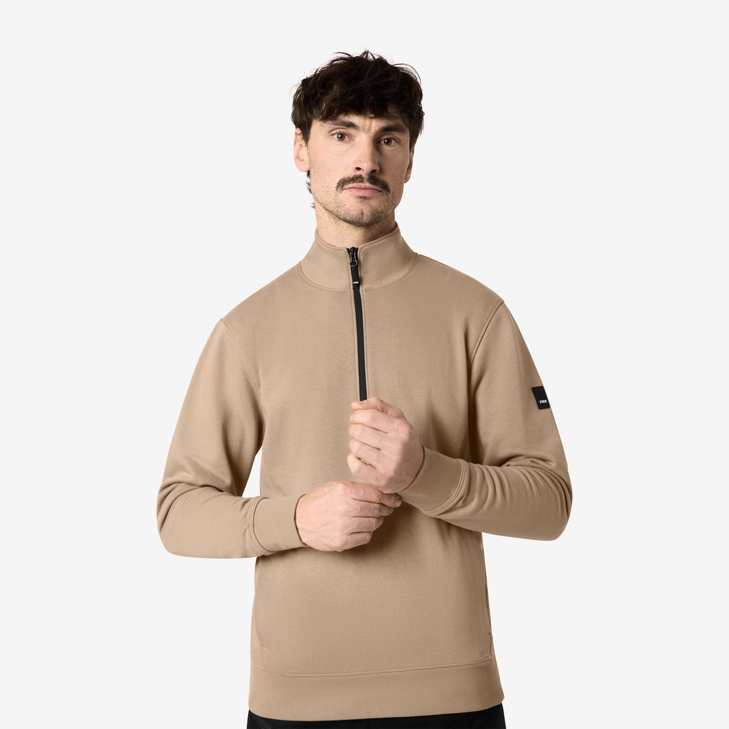 FHB Zip-Sweatshirt Troyer Kalle unisex Beige 821150