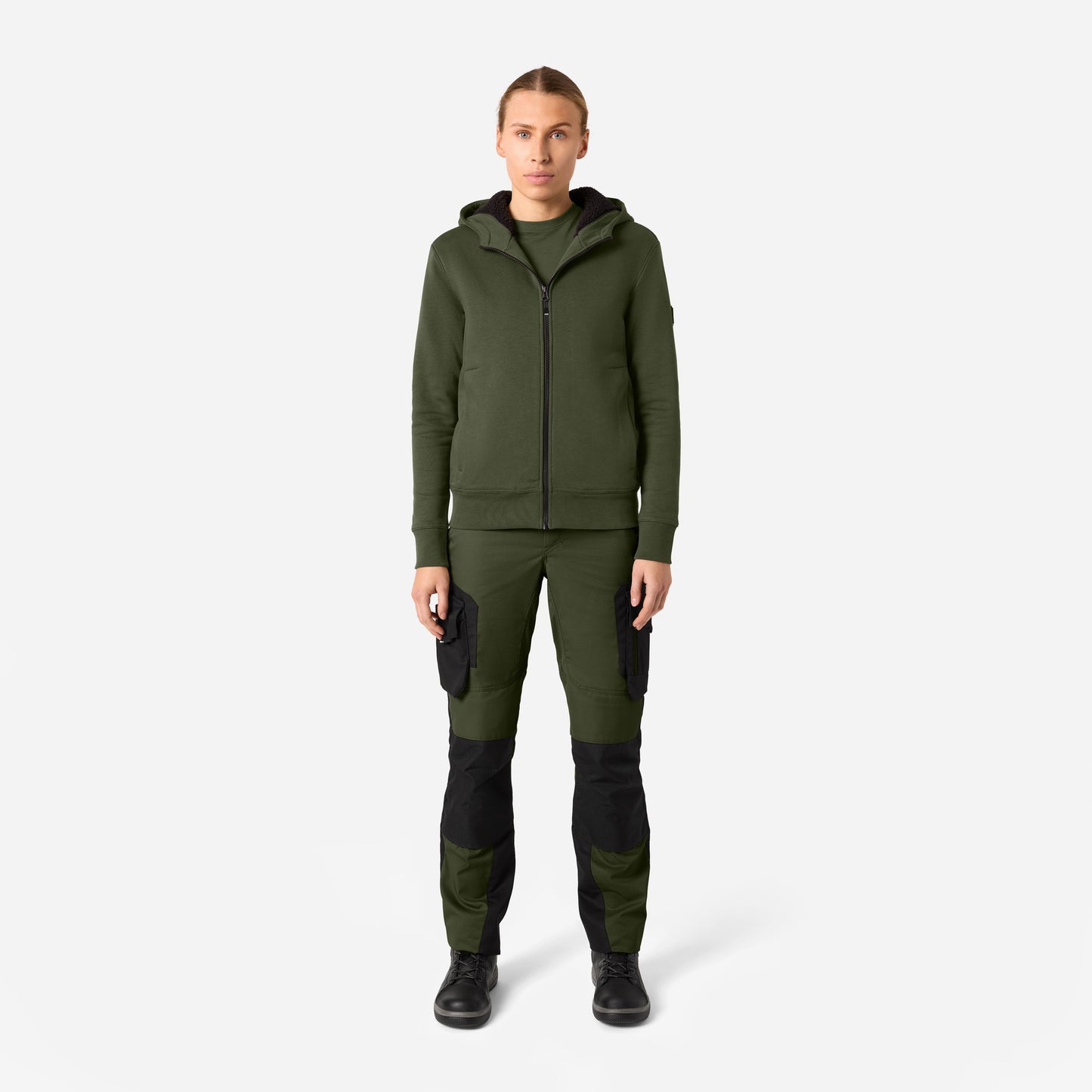 FHB Sweatjacke mit warmem Teddyfutter Hajo Oliv 820140