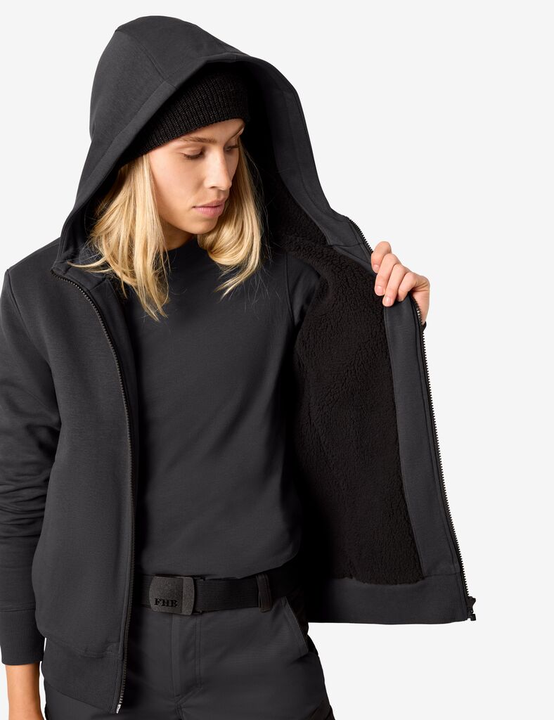 FHB Sweatjacke mit warmem Teddyfutter Hajo Anthrazit 820140