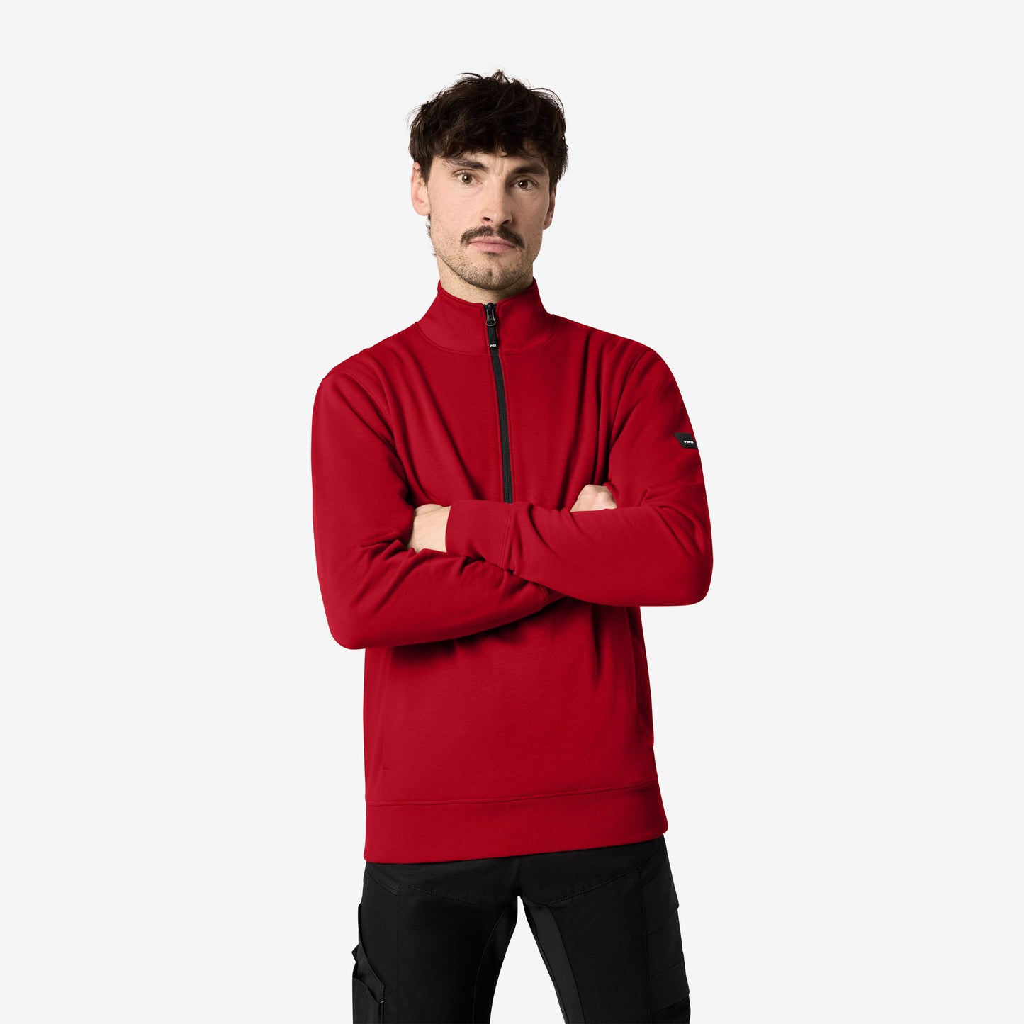 FHB Zip-Sweatshirt Troyer Kalle unisex Rot 821150