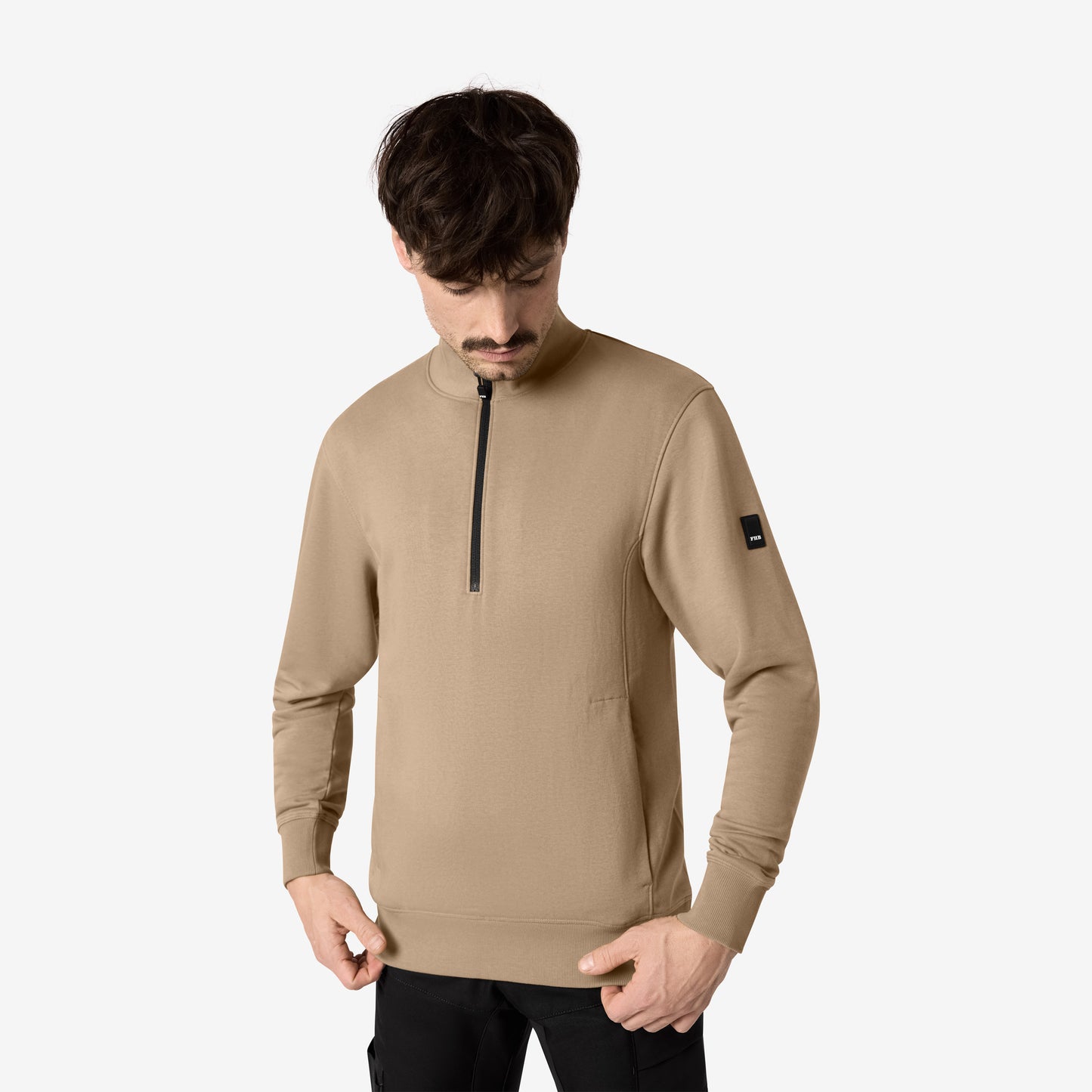 FHB Zip-Sweatshirt Troyer Kalle unisex Beige 821150