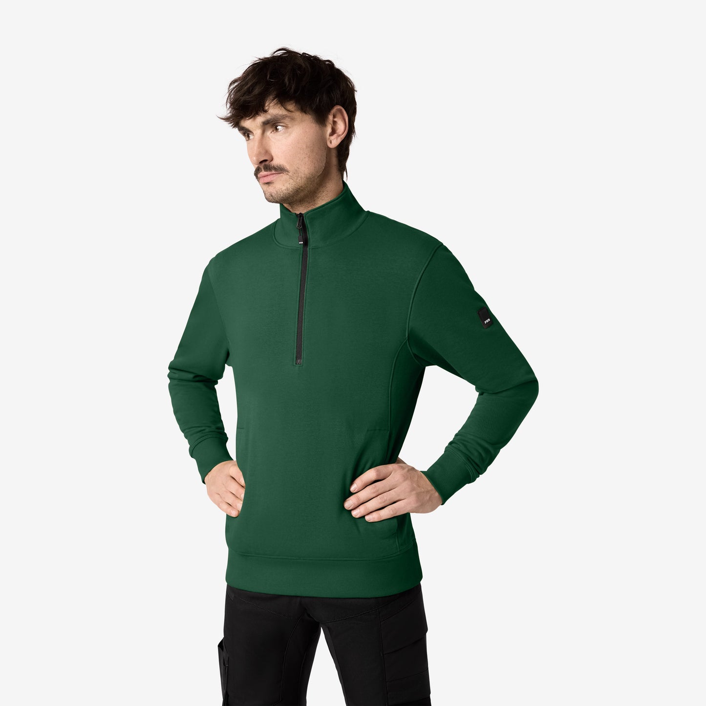 FHB Zip-Sweatshirt Troyer Kalle unisex Grün 821150