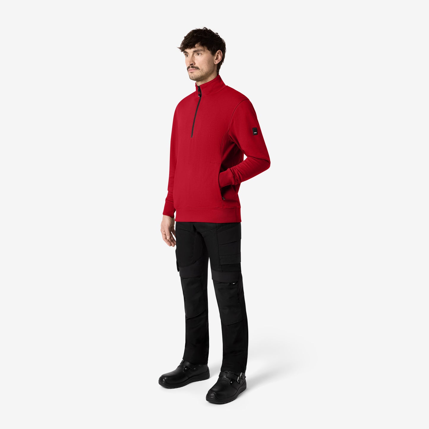 FHB Zip-Sweatshirt Troyer Kalle unisex Rot 821150