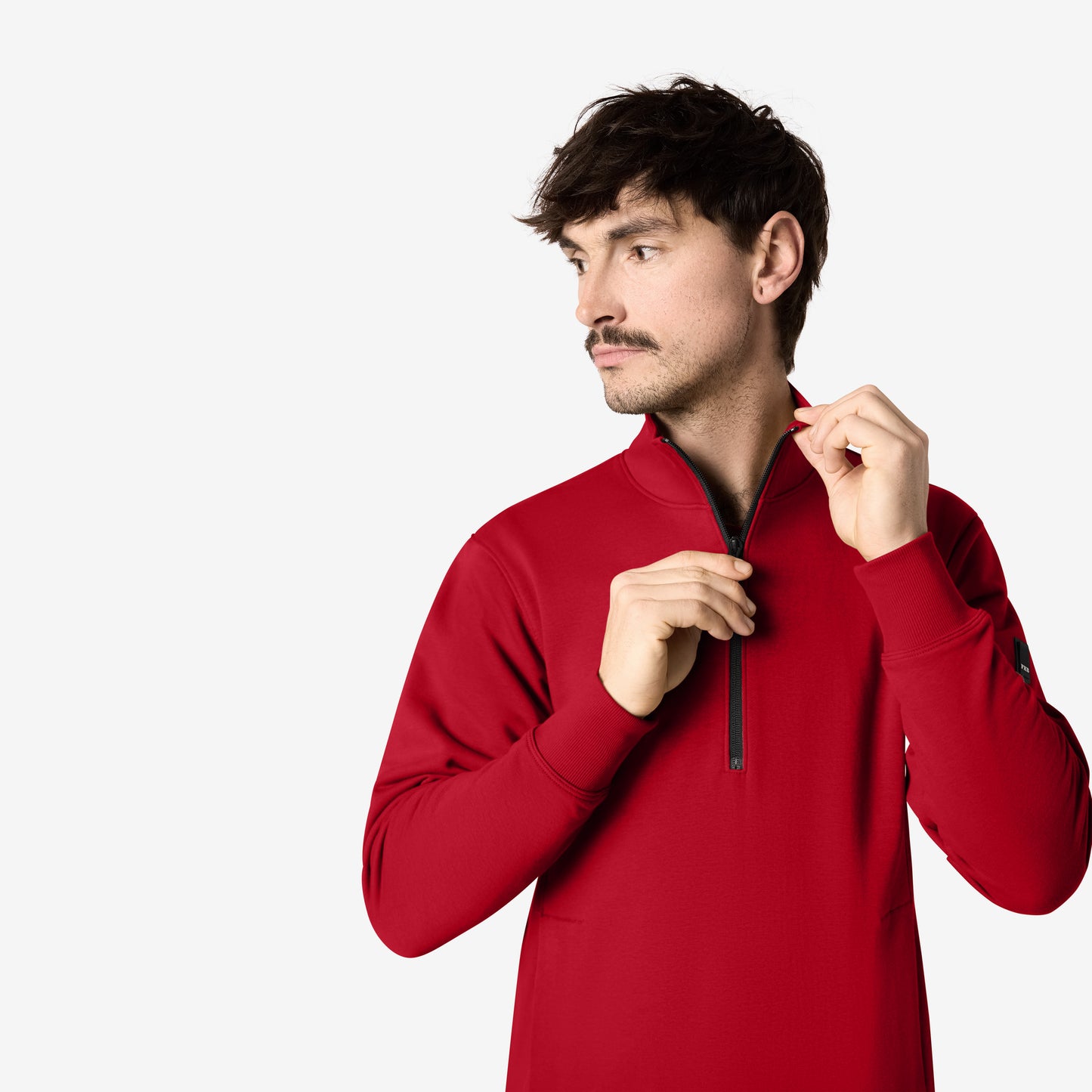 FHB Zip-Sweatshirt Troyer Kalle unisex Rot 821150