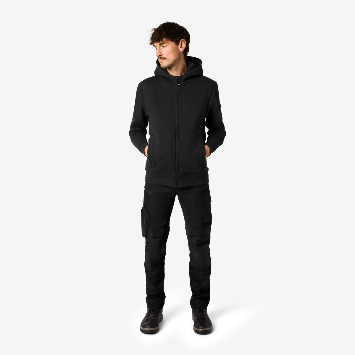 FHB Sweatjacke mit warmem Teddyfutter Hajo Schwarz 820140