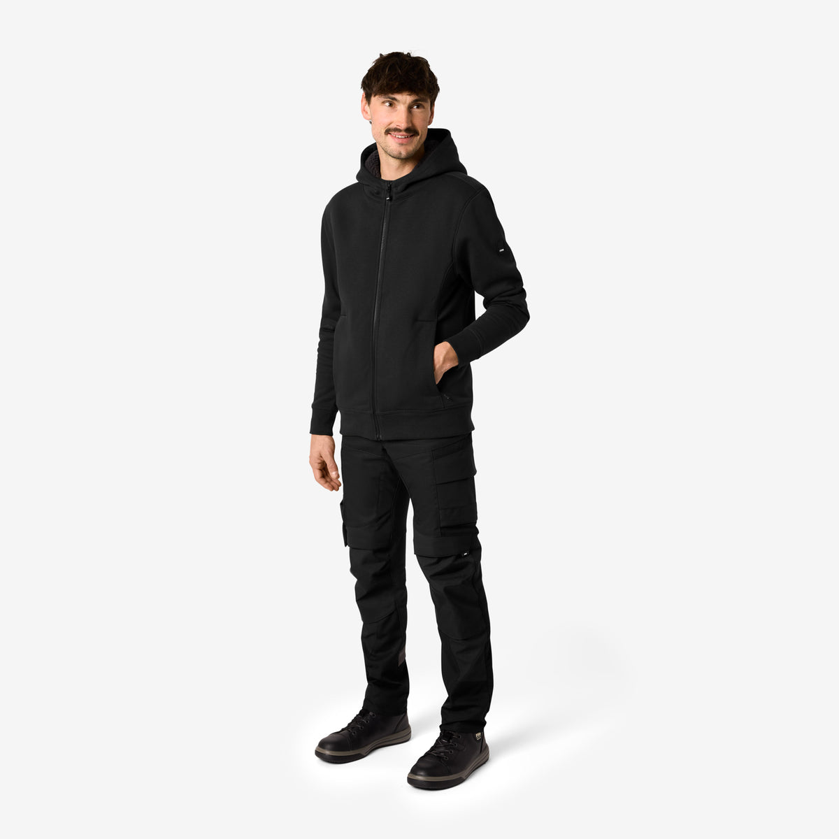 FHB Sweatjacke mit warmem Teddyfutter Hajo Schwarz 820140