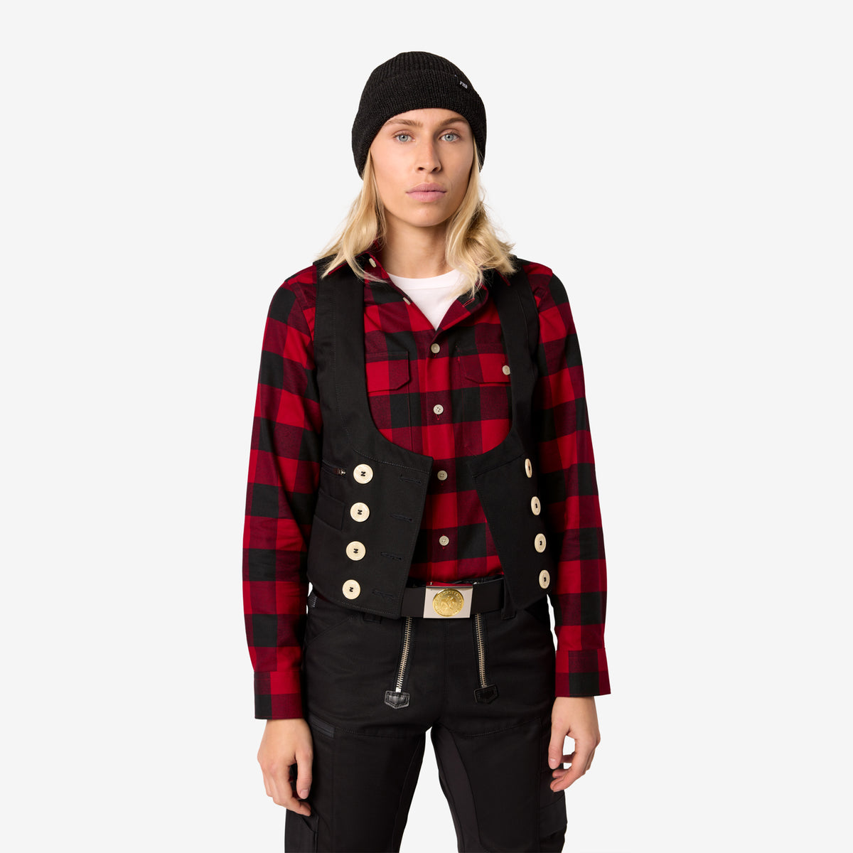 FHB Arbeitshemd Flannelhemd Horst Rot/Schwarz 90522