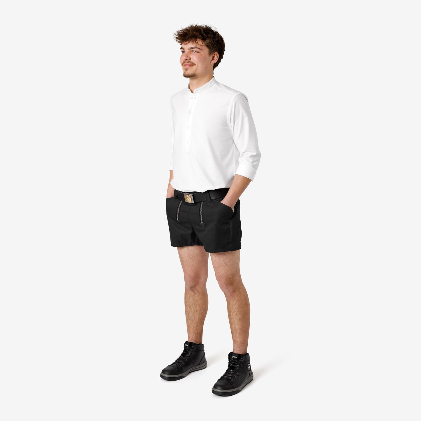 FHB Lenn Arbeitshemd Unisex Langarm Weiß 90511
