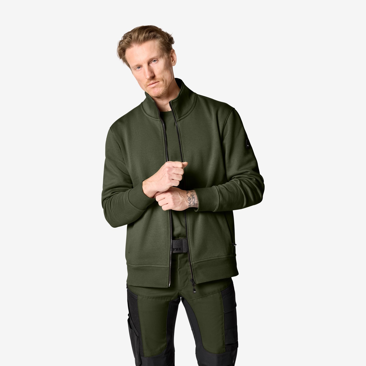 FHB Sweatjacke Eugen Oliv 820135