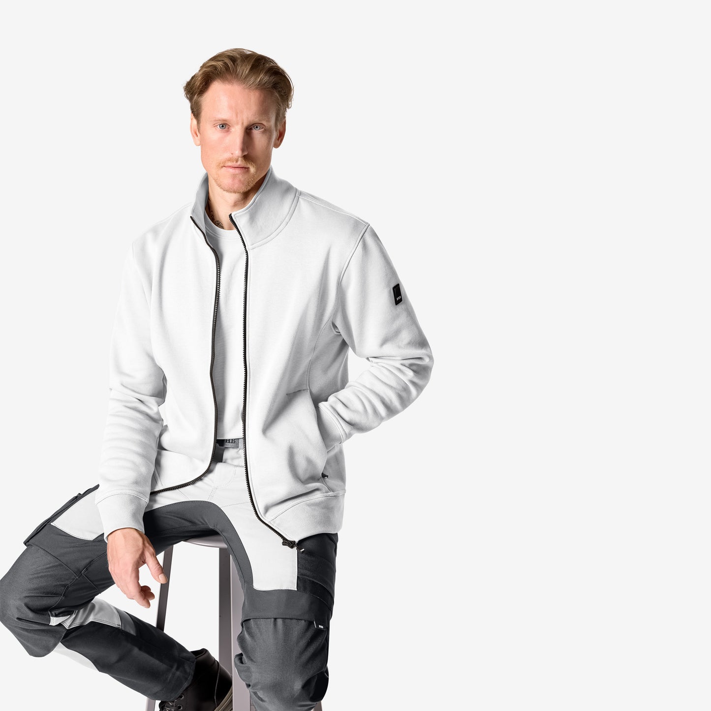 FHB Sweatjacke Eugen Weiß 820135