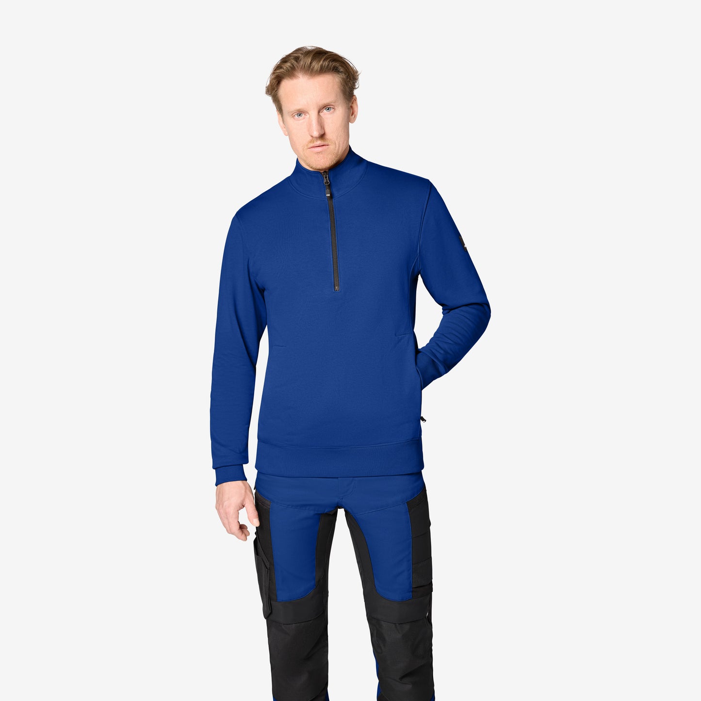 FHB Zip-Sweatshirt Troyer Kalle unisex Royalblau 821150