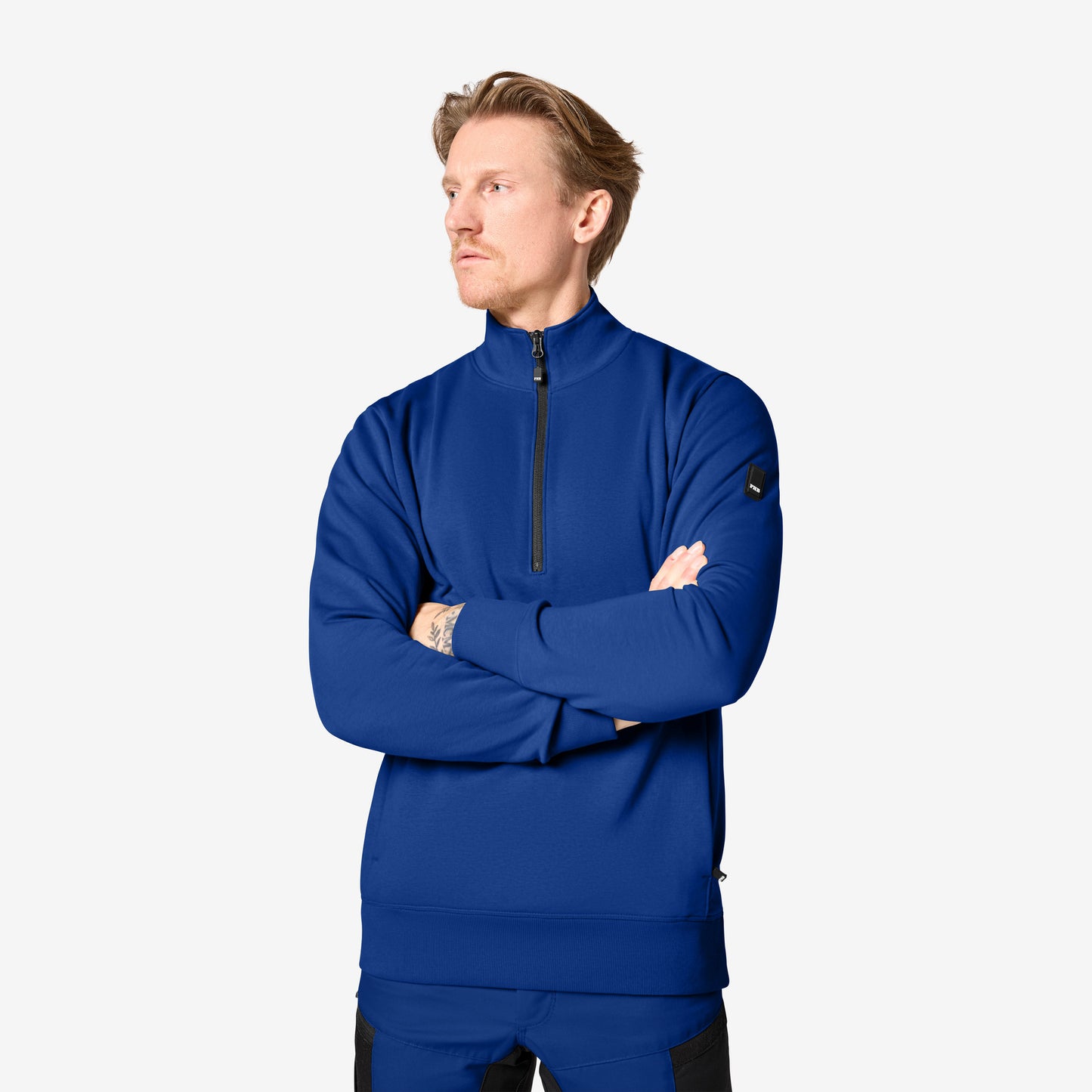 FHB Zip-Sweatshirt Troyer Kalle unisex Royalblau 821150