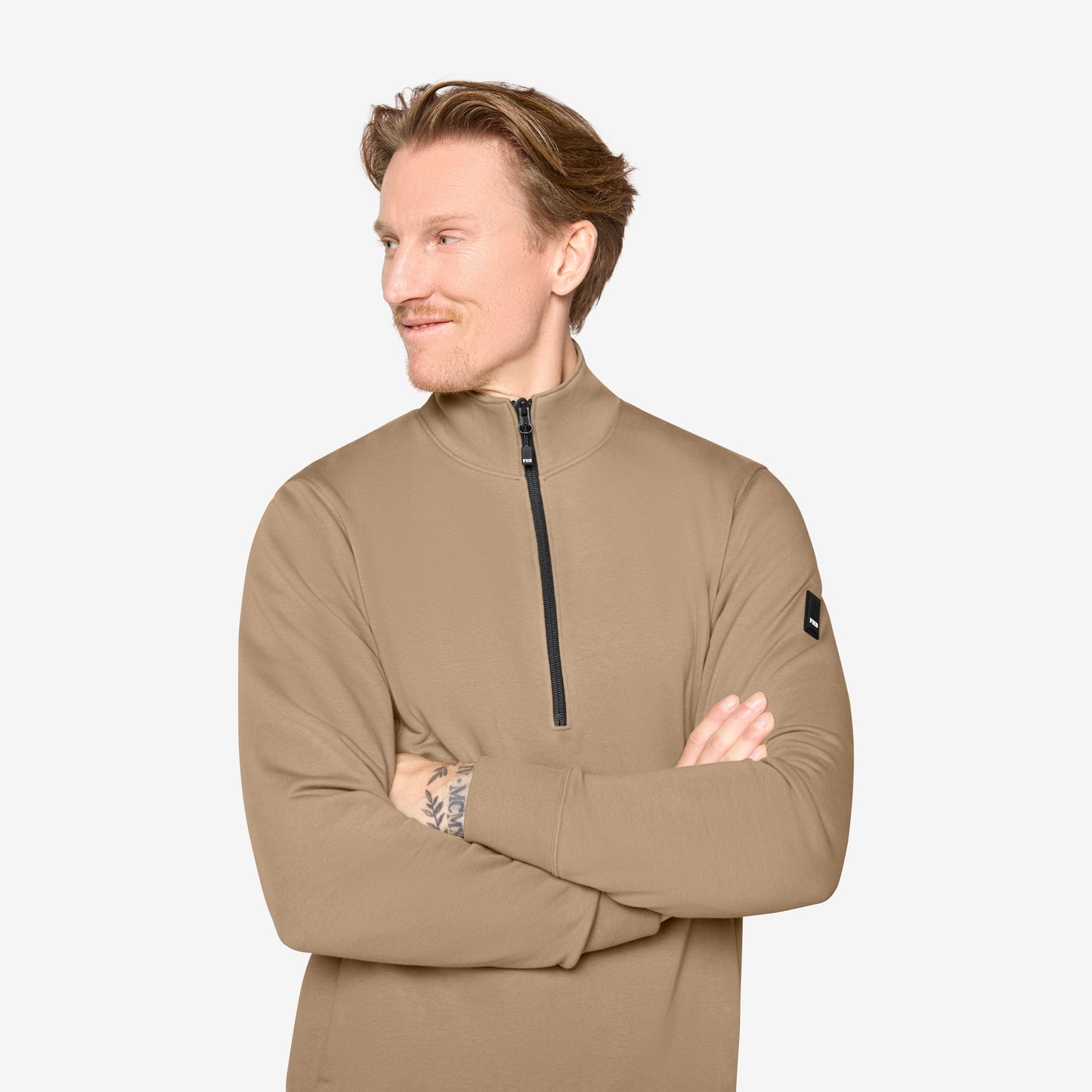 FHB Zip-Sweatshirt Troyer Kalle unisex Beige 821150