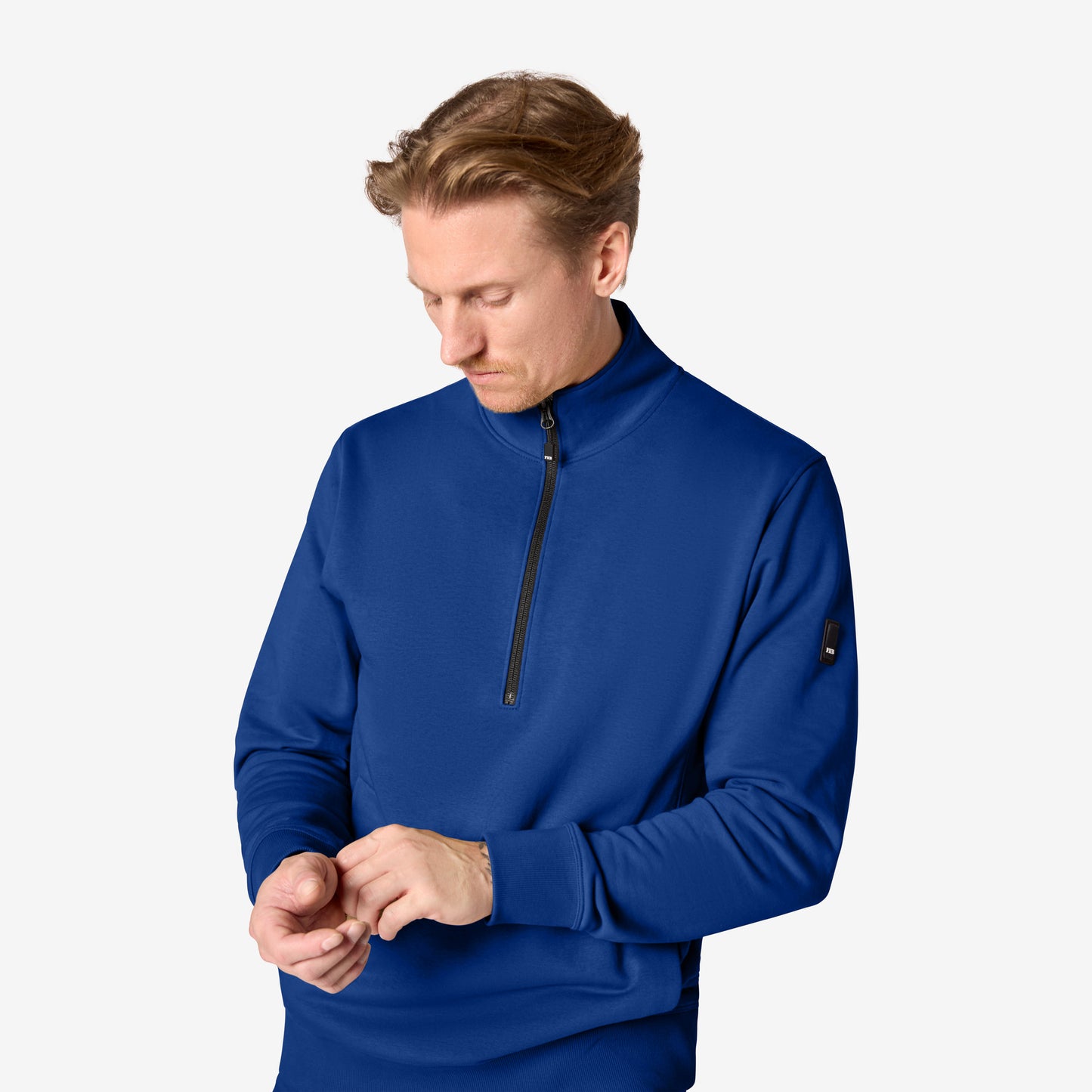 FHB Zip-Sweatshirt Troyer Kalle unisex Royalblau 821150