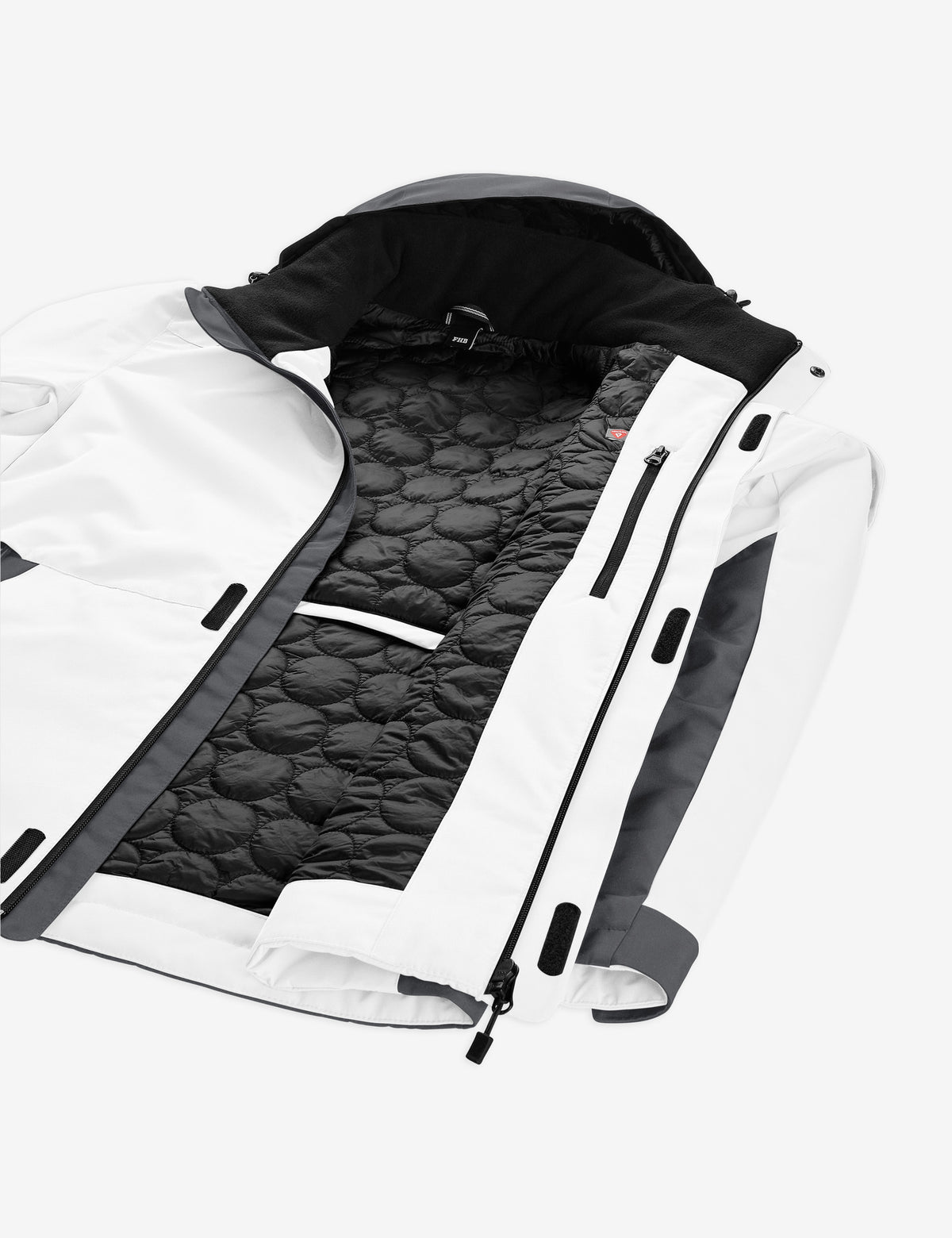 FHB Winterjacke Georg Primaloft Weiß/Anthrazit 80101
