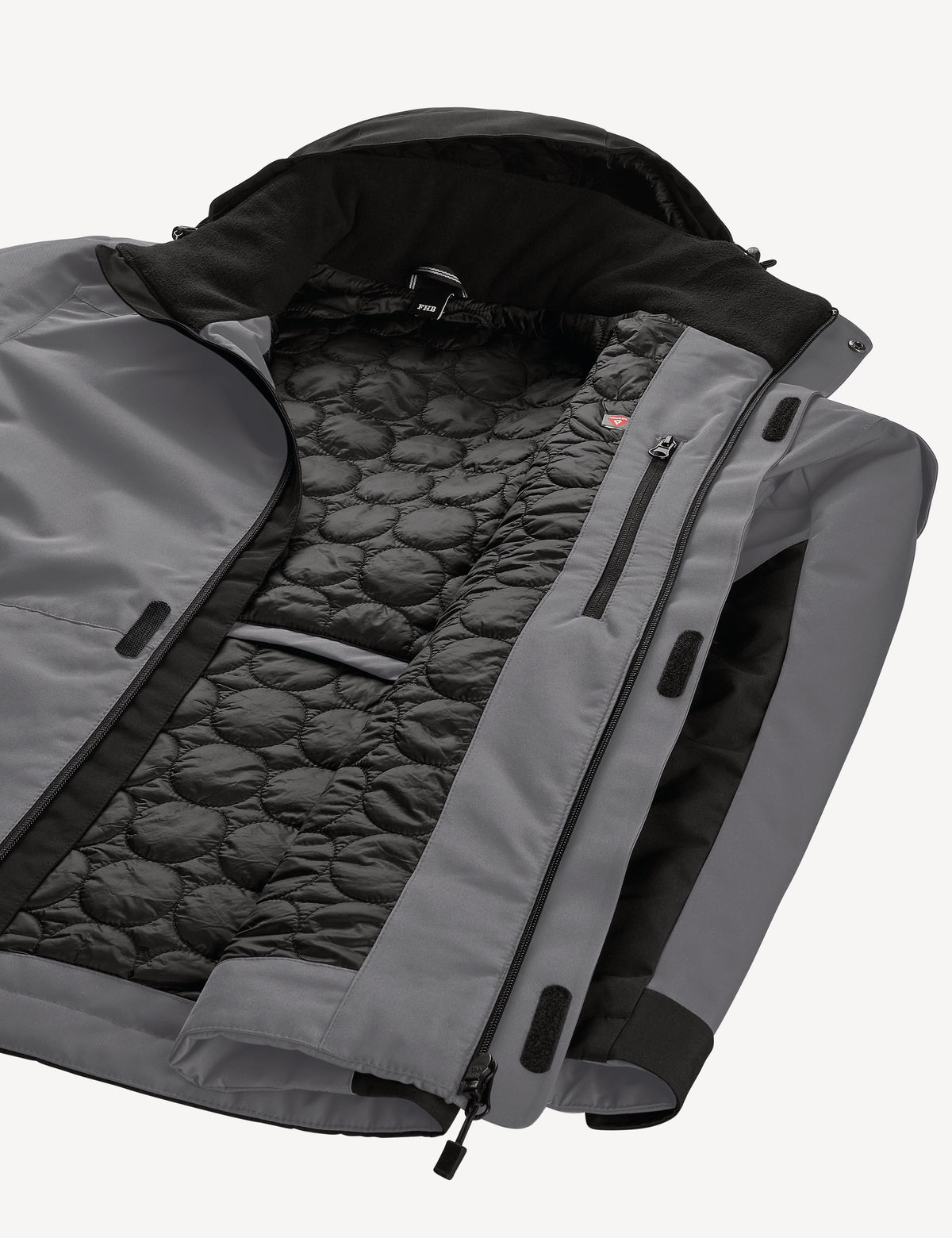 FHB Winterjacke Georg Primaloft Grau/Schwarz 80101