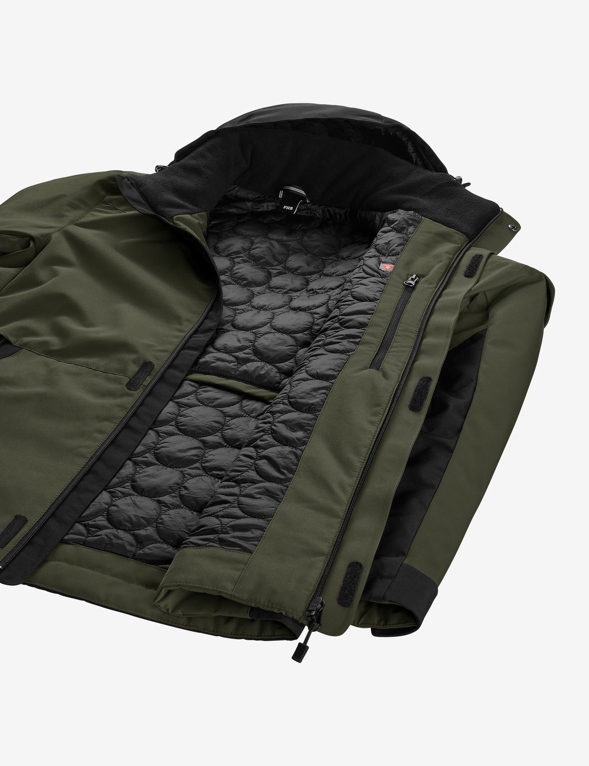 FHB Winterjacke Georg Primaloft Oliv/Schwarz 80101