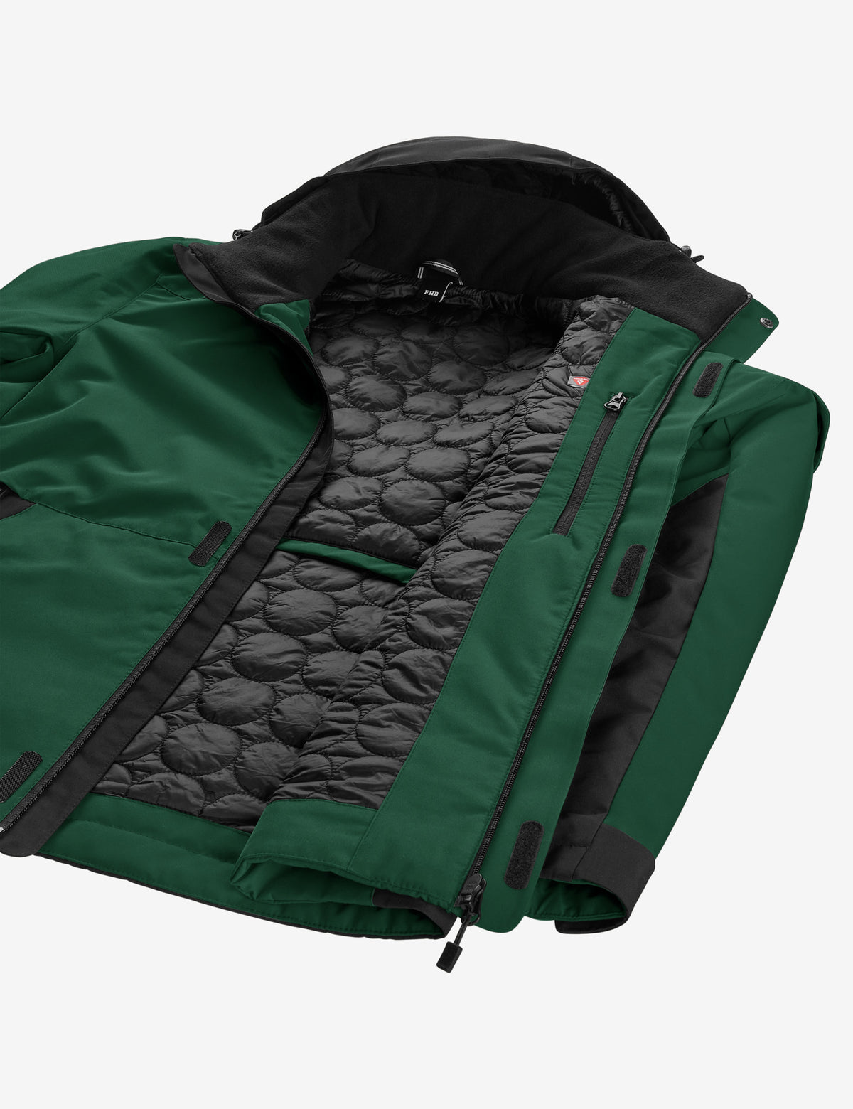 FHB Winterjacke Georg Primaloft Grün/Schwarz 80101