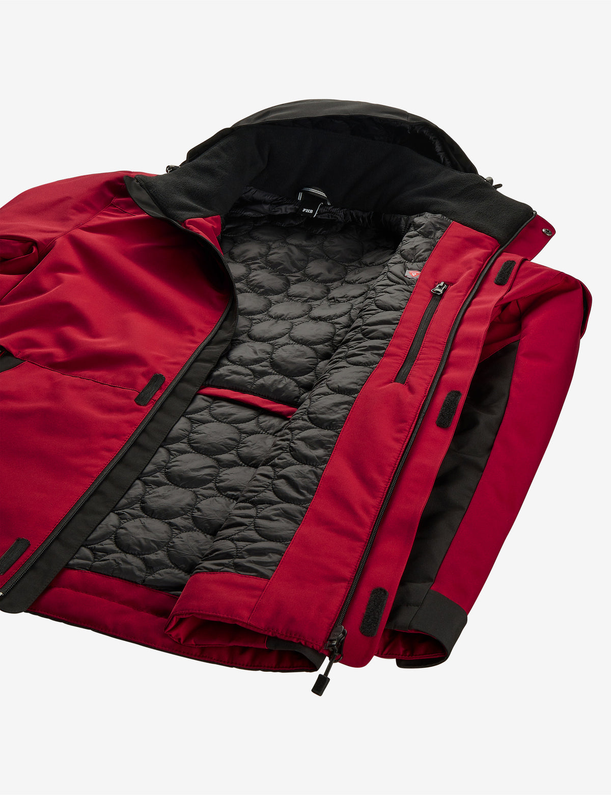 FHB Winterjacke Georg Primaloft Rot/Schwarz 80101