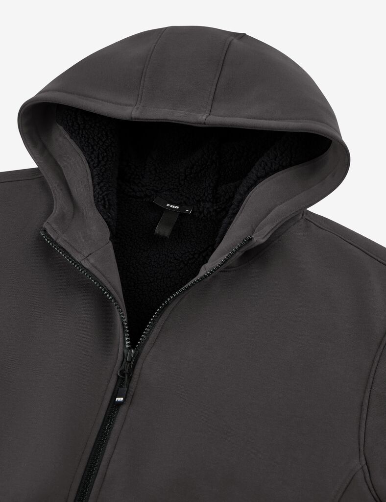 FHB Sweatjacke mit warmem Teddyfutter Hajo Anthrazit 820140