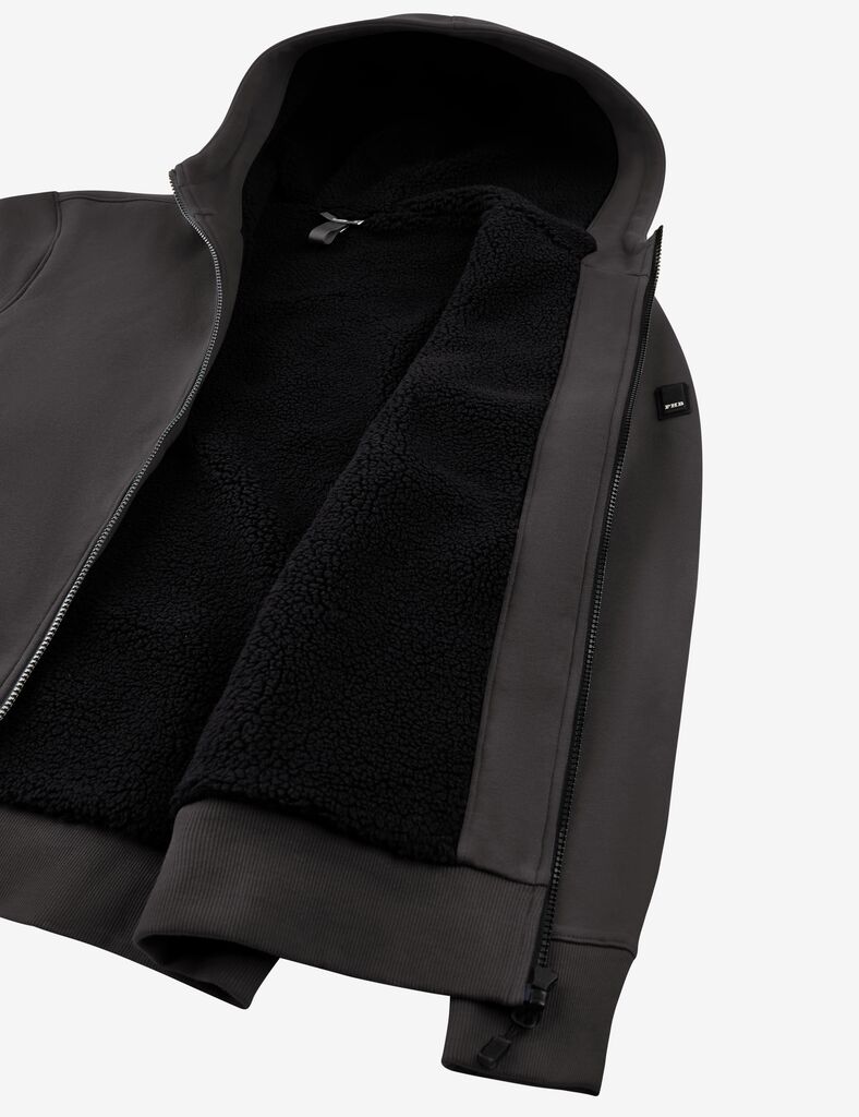 FHB Sweatjacke mit warmem Teddyfutter Hajo Anthrazit 820140