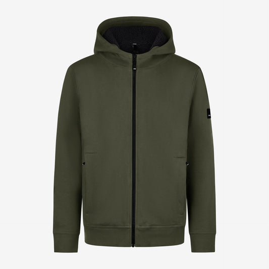 FHB Sweatjacke mit warmem Teddyfutter Hajo Oliv 820140