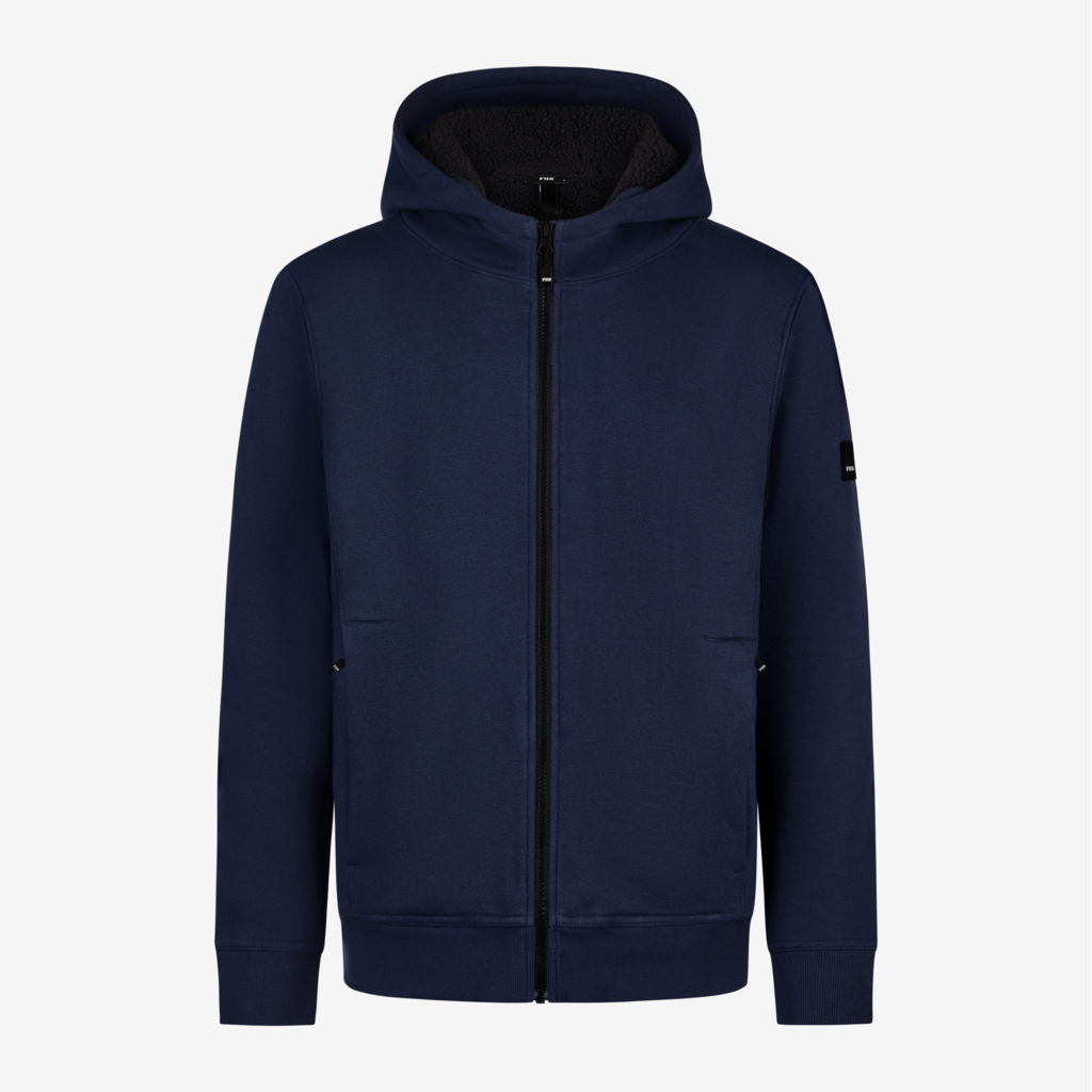 FHB Sweatjacke mit warmem Teddyfutter Hajo Marine 820140